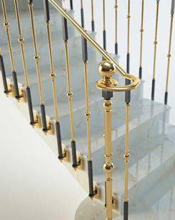 brass staircase railing